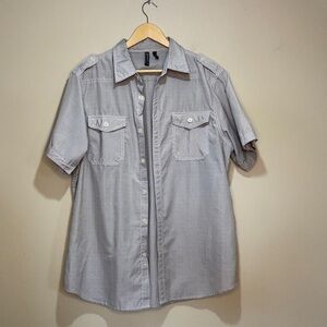 Seventy 7 Light Gray Casual Button Down Shirt